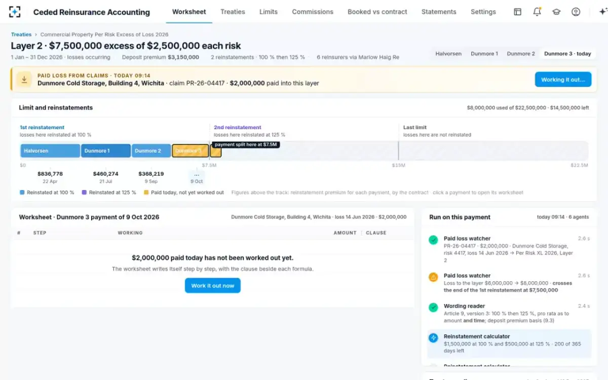Ceded Reinsurance Accounting — Agents at work