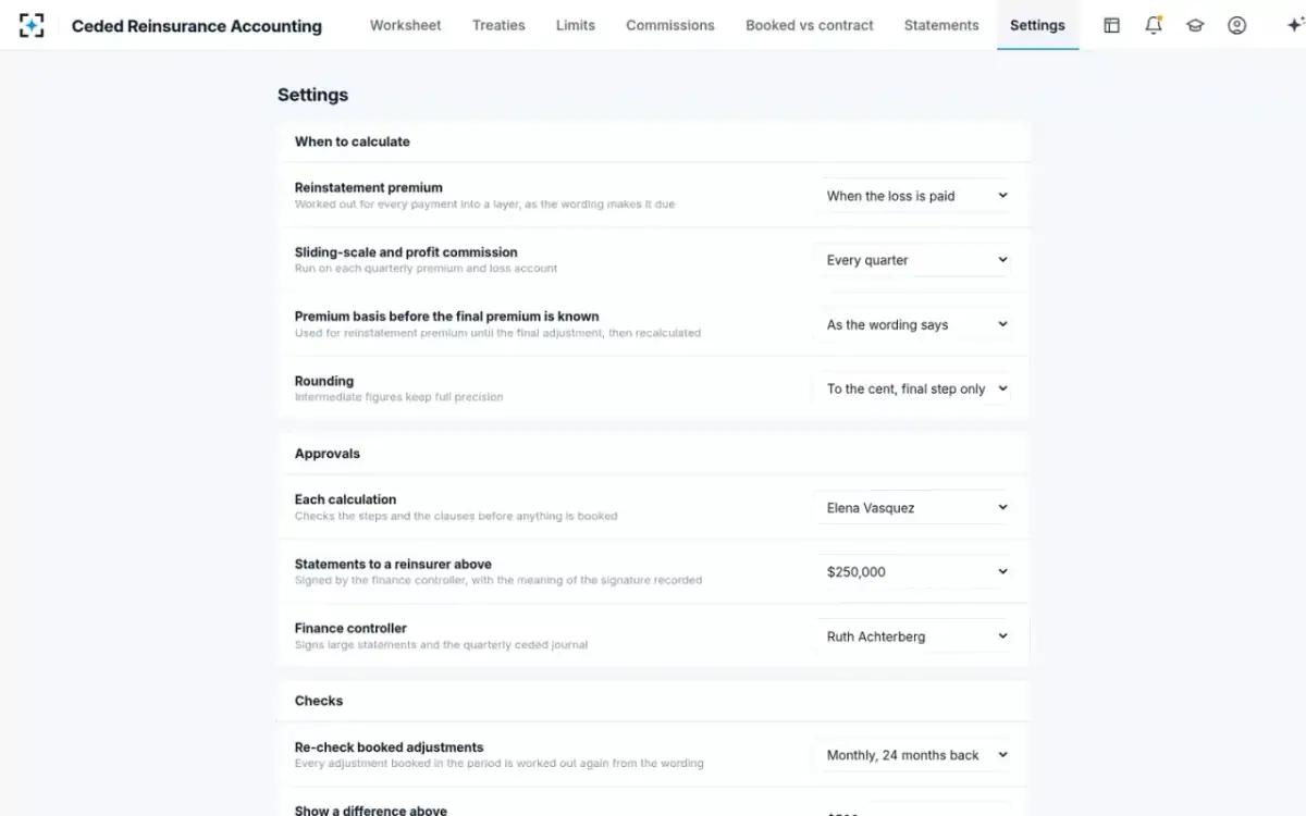 Ceded Reinsurance Accounting — Your programme’s rules