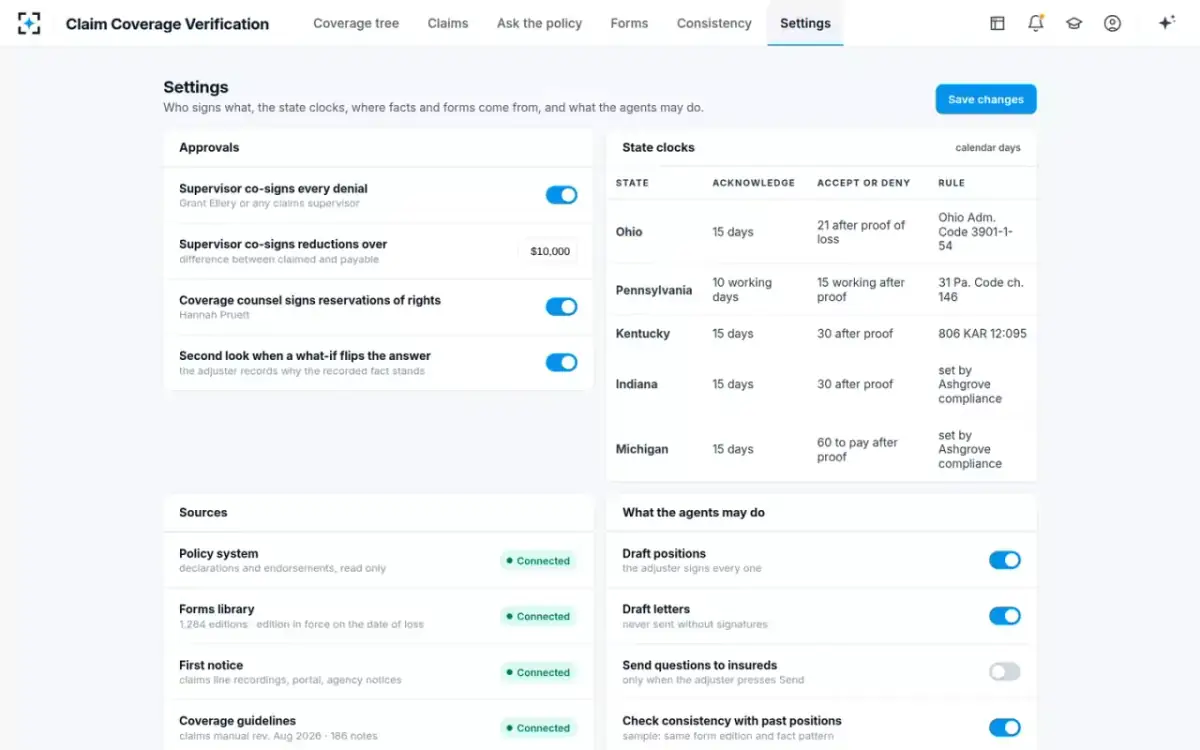 Claim Coverage Verification — Your claims rules