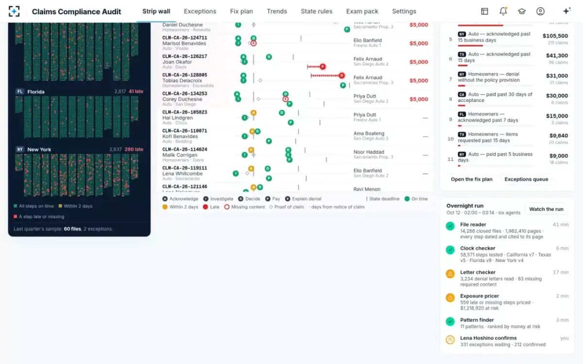 Claims Compliance Audit — The overnight run