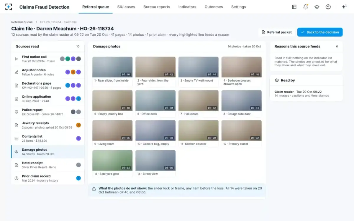 Claims Fraud Detection — Damage photos