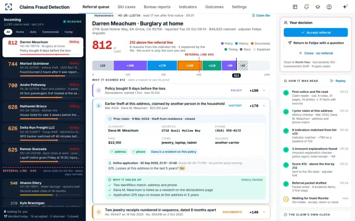 Claims Fraud Detection — Prior claim history