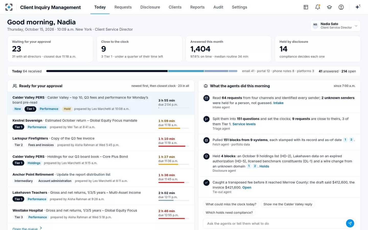 Client Inquiry Management — Today