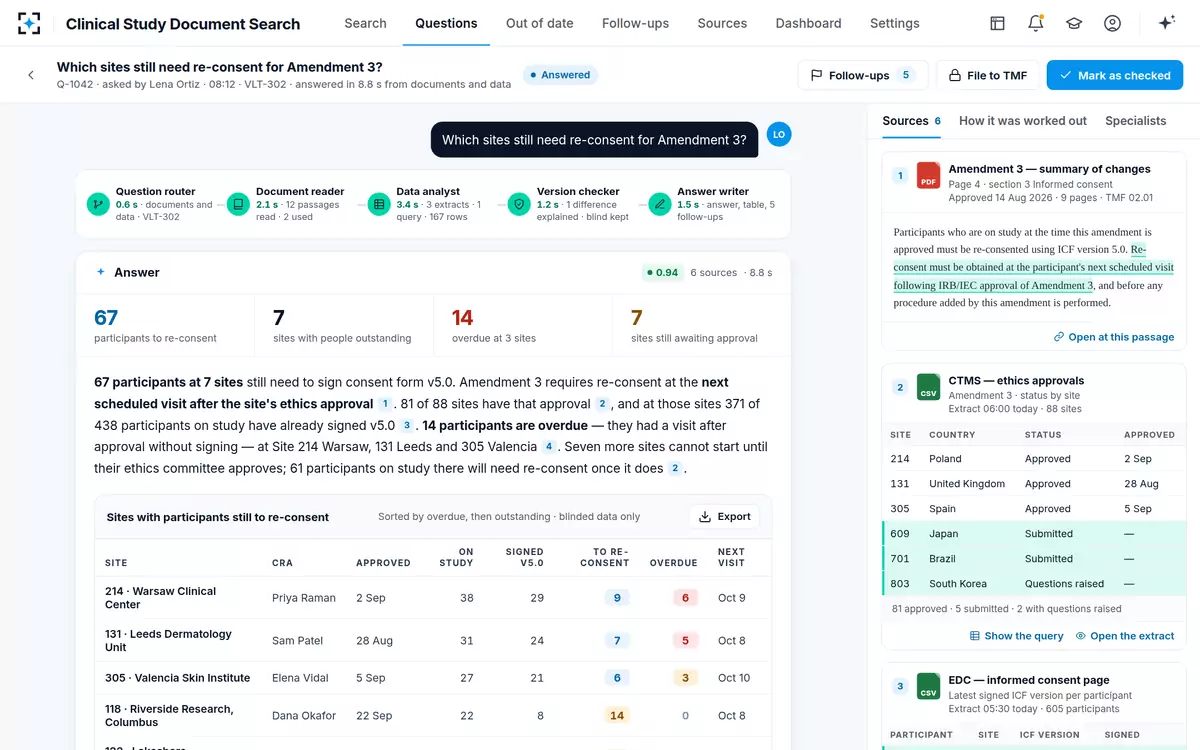 Clinical Study Document Search — The full answer