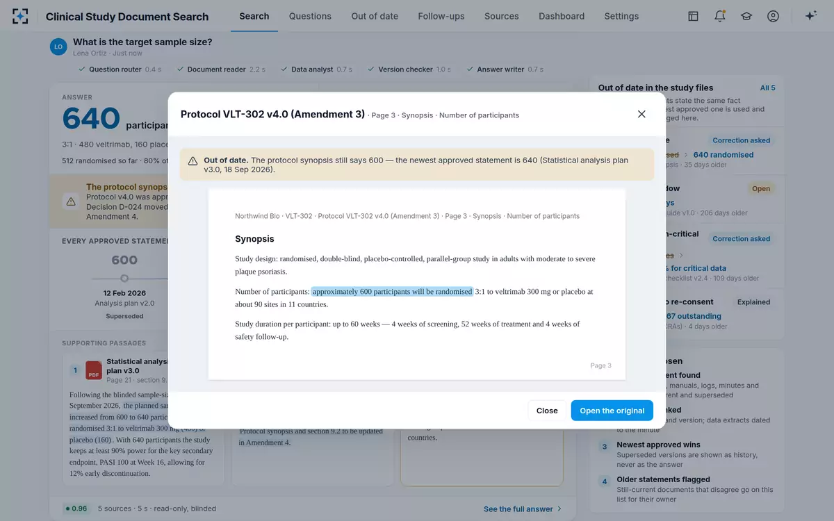Clinical Study Document Search — The older passage