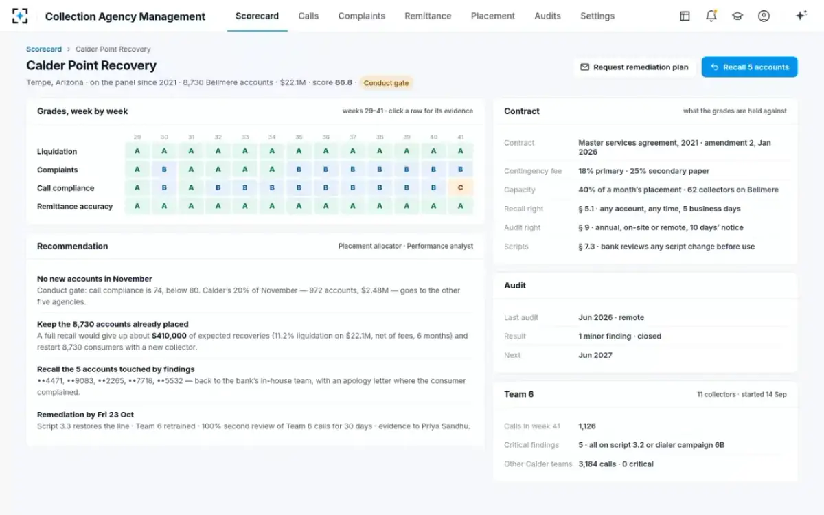 Collection Agency Management — The agency profile