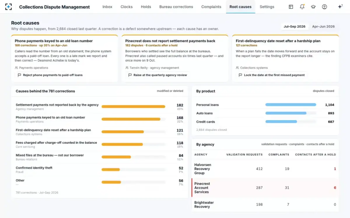 Collections Dispute Management — Root causes