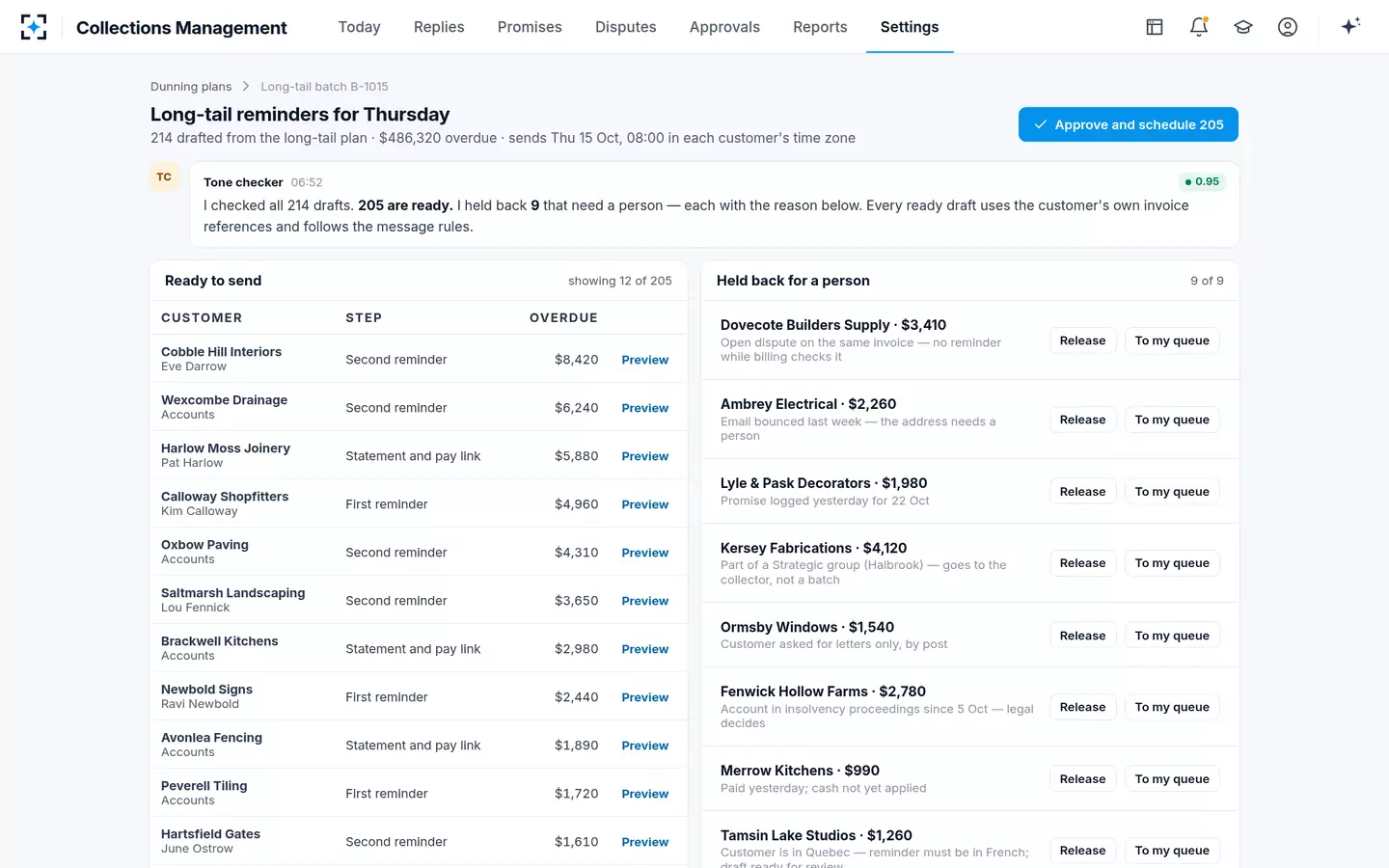 Collections Management — The long-tail batch