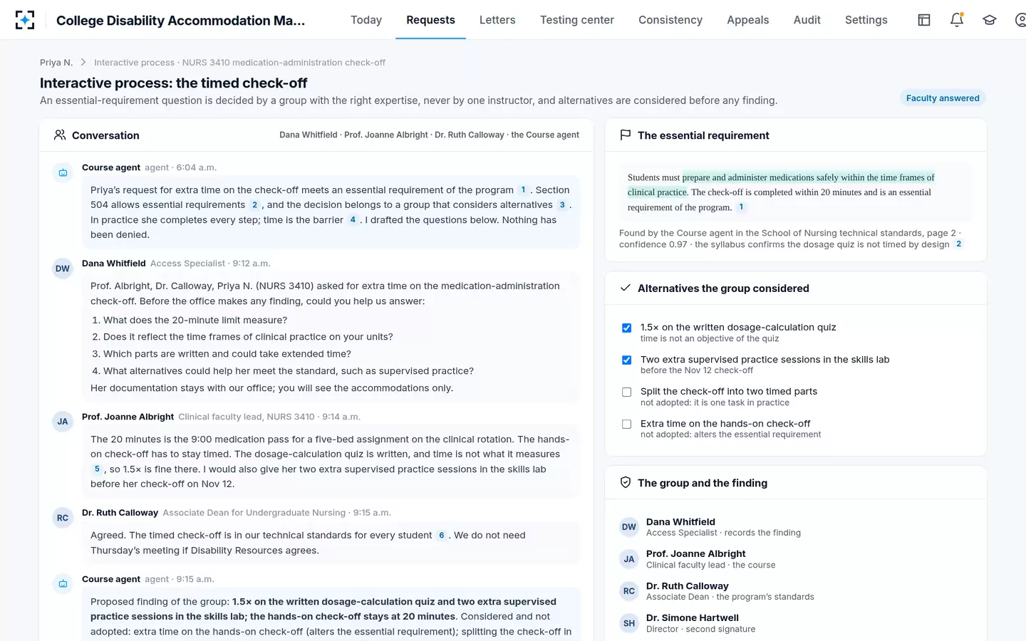 College Disability Accommodation Management — An interactive process with faculty