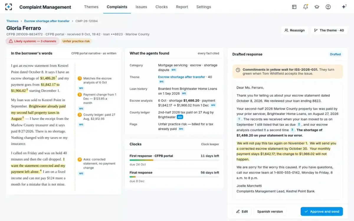 Complaint Management — The complaint