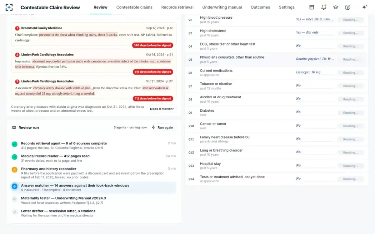 Contestable Claim Review — The review running
