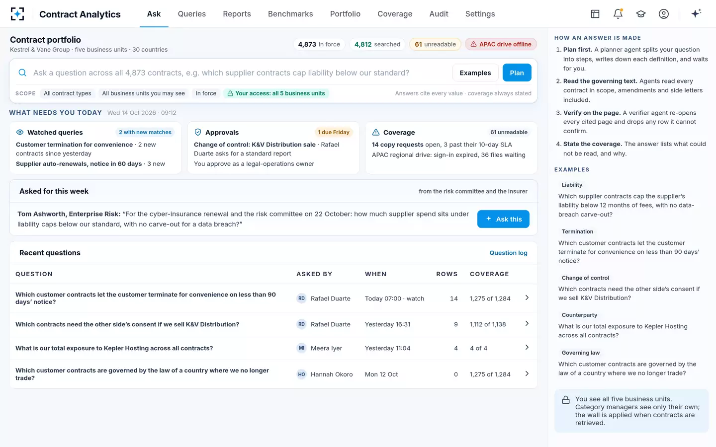 Contract Analytics — Ask