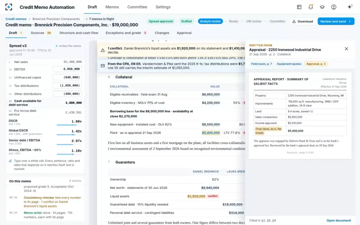 Credit Memo Automation — The source of a number