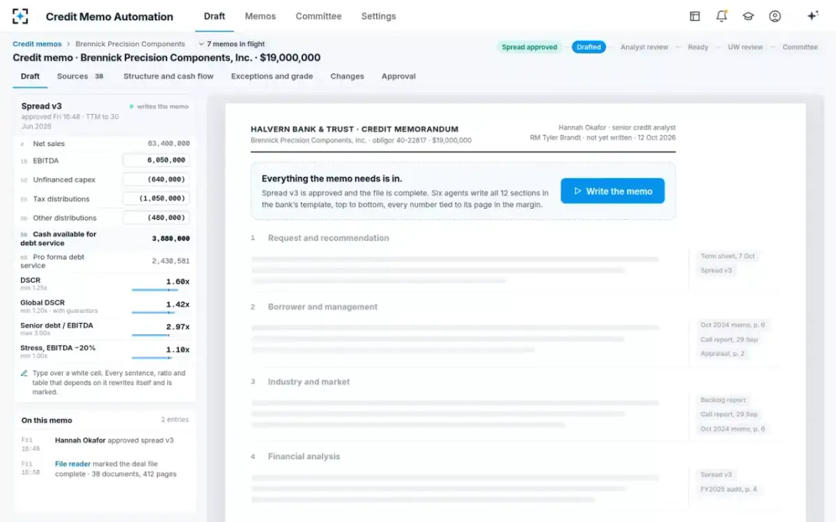 Credit Memo Automation — Ready to write