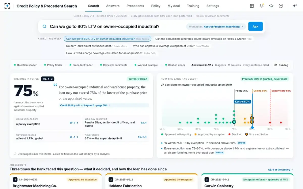 Credit Policy & Precedent Search — Search