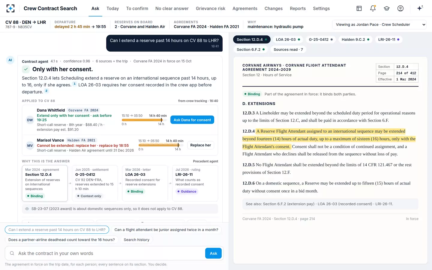 Crew Contract Search — Ask the contract