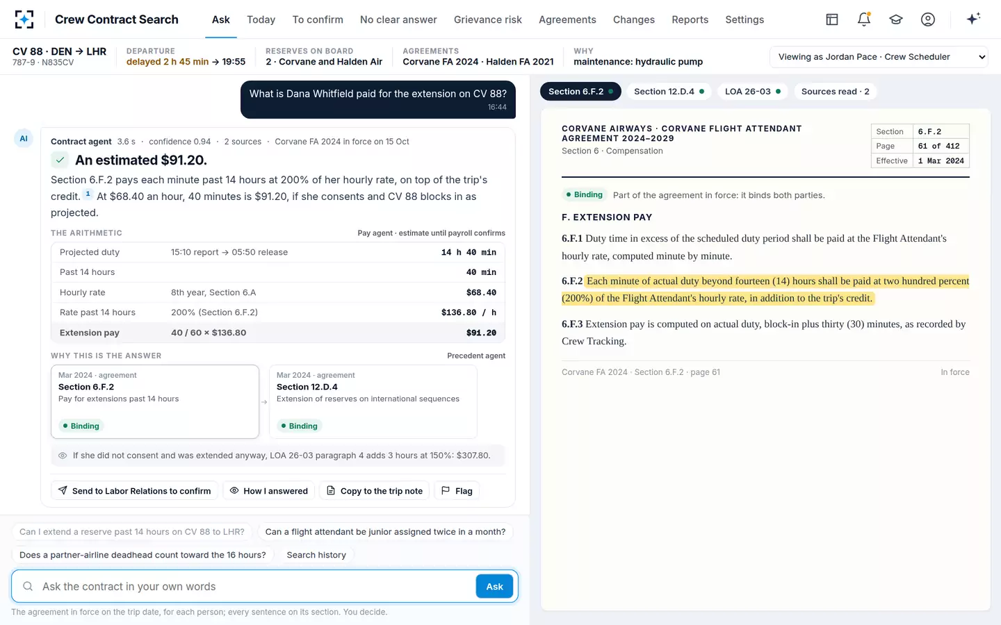 Crew Contract Search — The contract pay