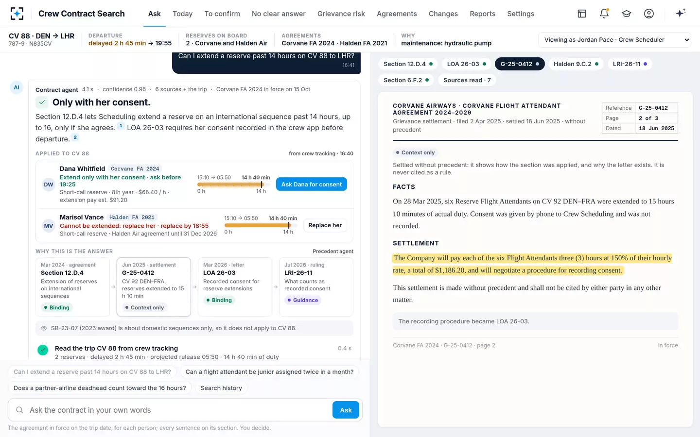 Crew Contract Search — The precedent chain