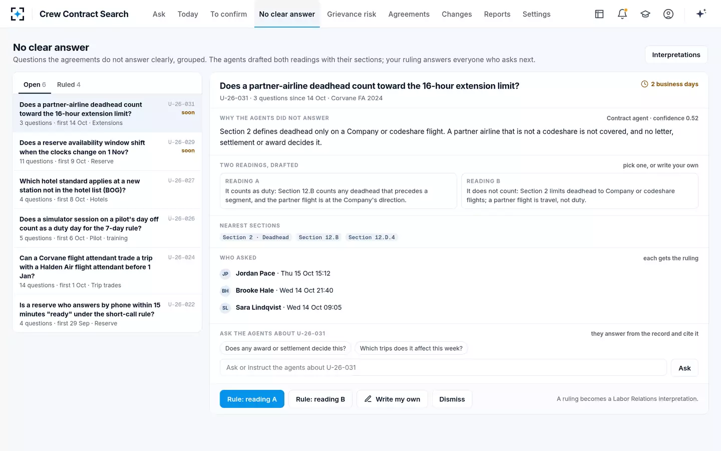 Crew Contract Search — Rule once for everyone