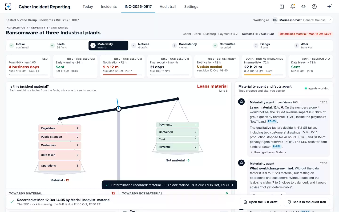 Cyber Incident Reporting — The SEC clock starts