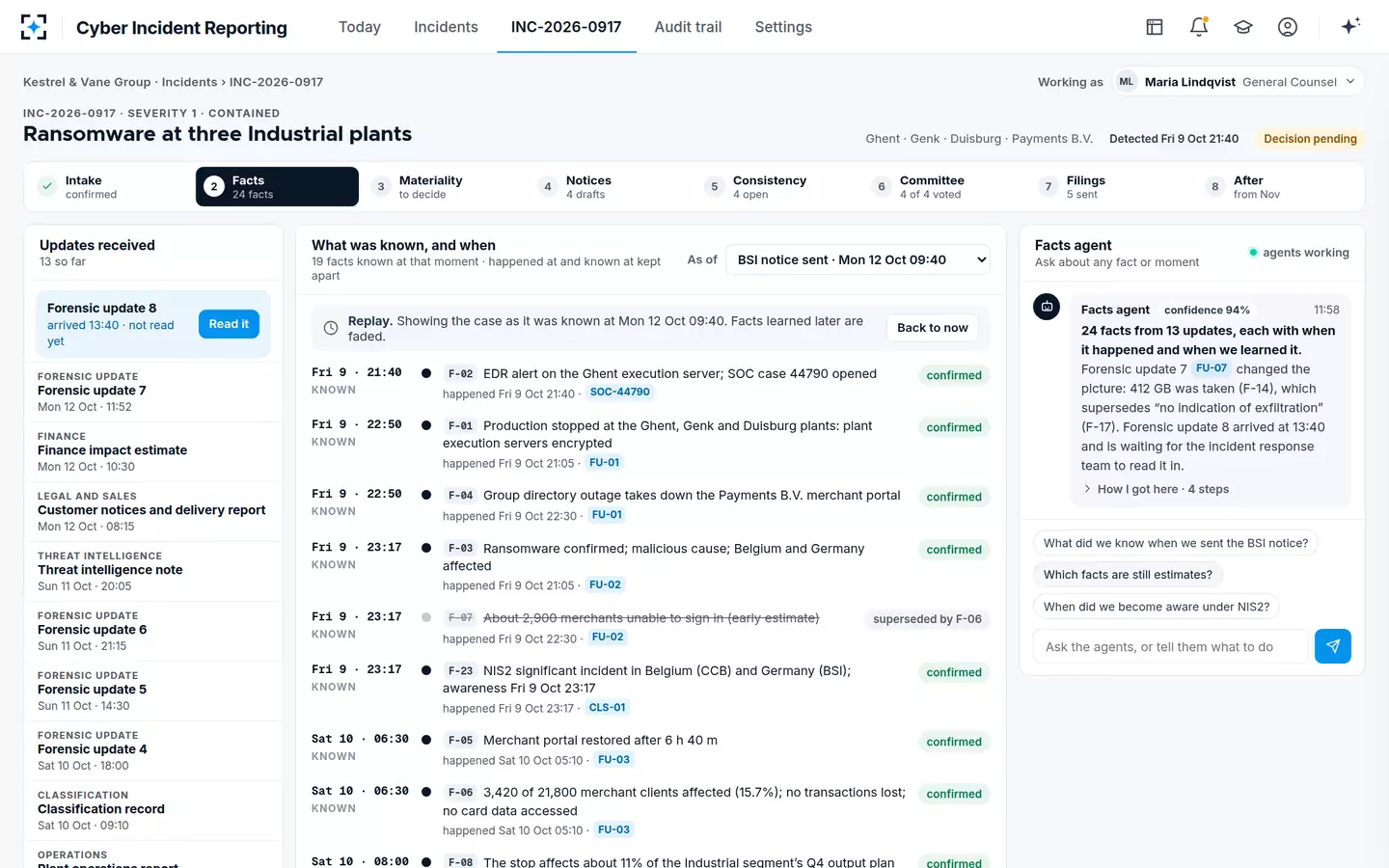 Cyber Incident Reporting — What was known, and when