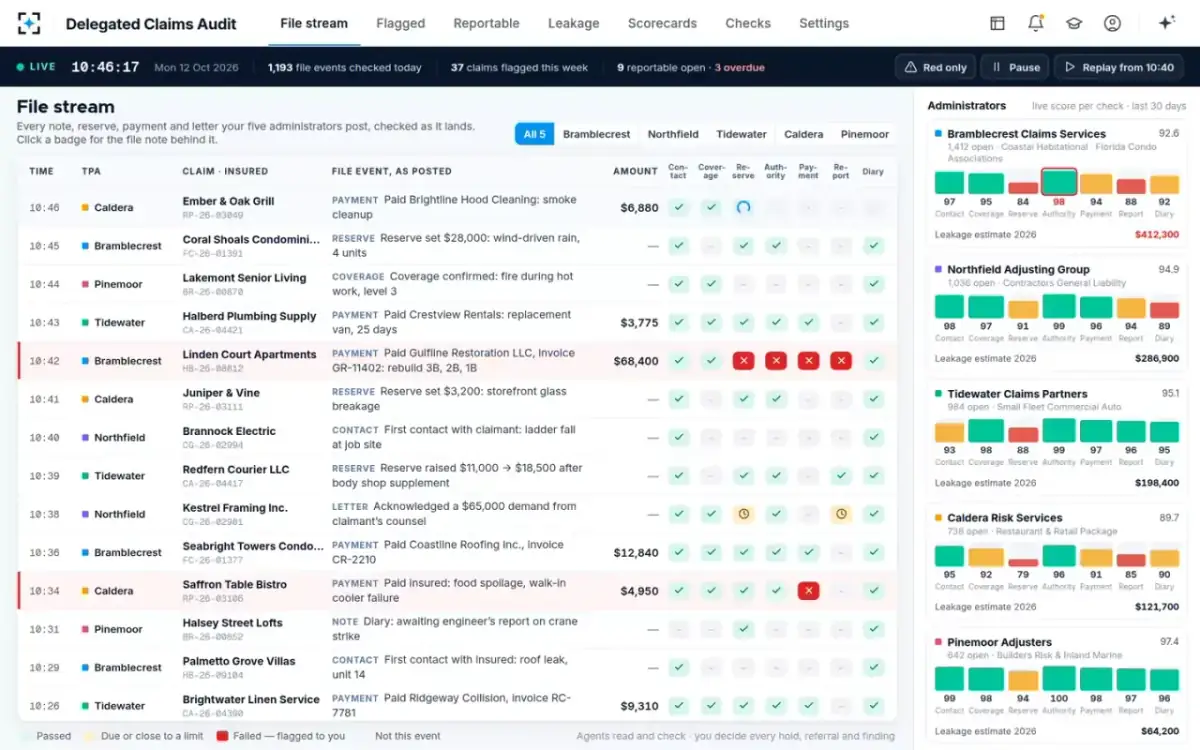 Delegated Claims Audit — The file stream