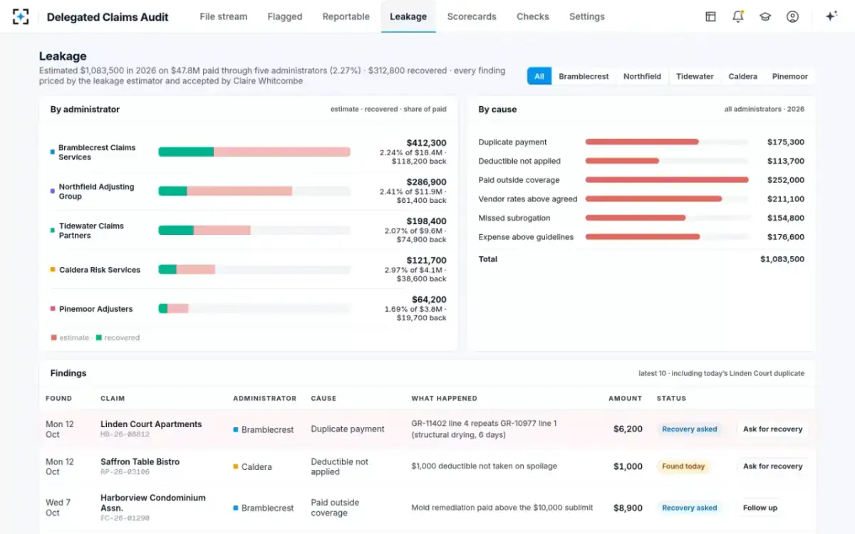 Delegated Claims Audit — Leakage