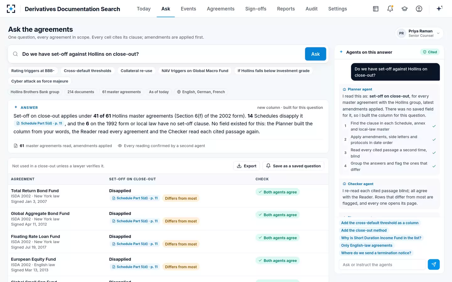 Derivatives Documentation Search — Any clause, in plain words