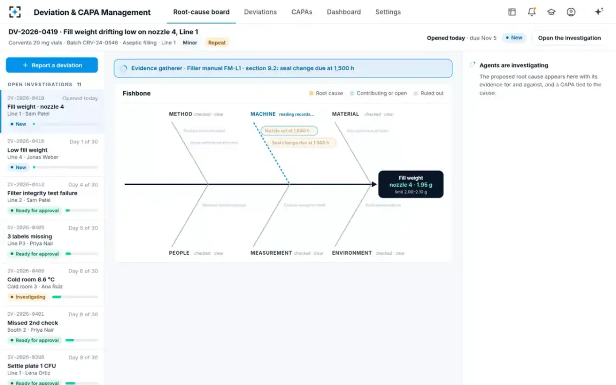 Deviation & CAPA Management — Agents at work