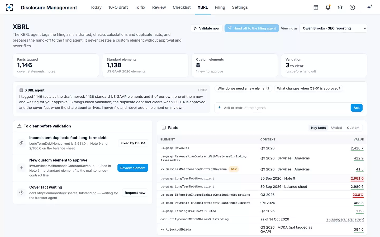 Disclosure Management — XBRL