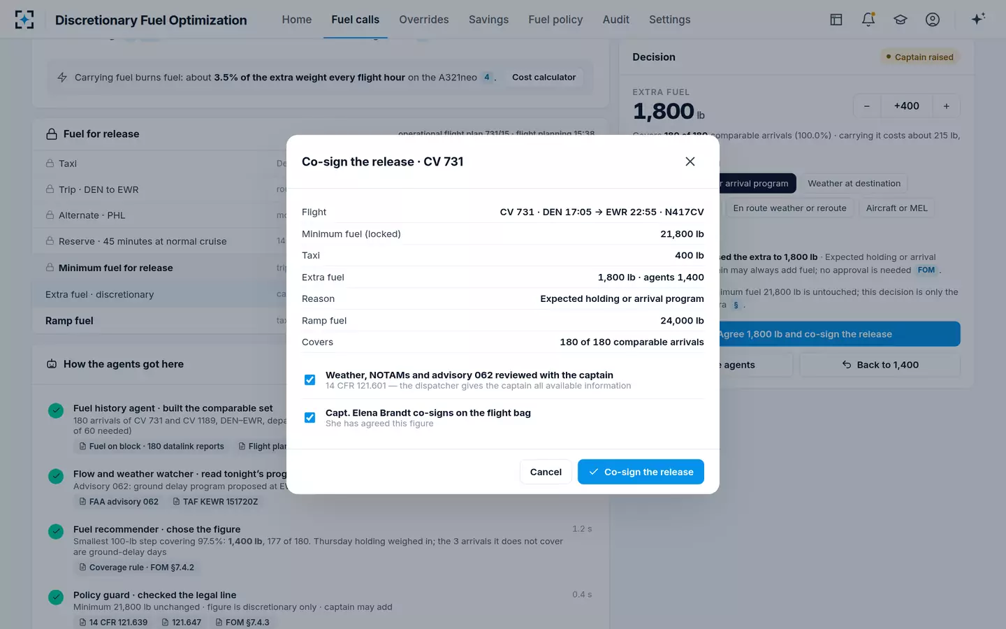 Discretionary Fuel Optimization — Co-sign the release