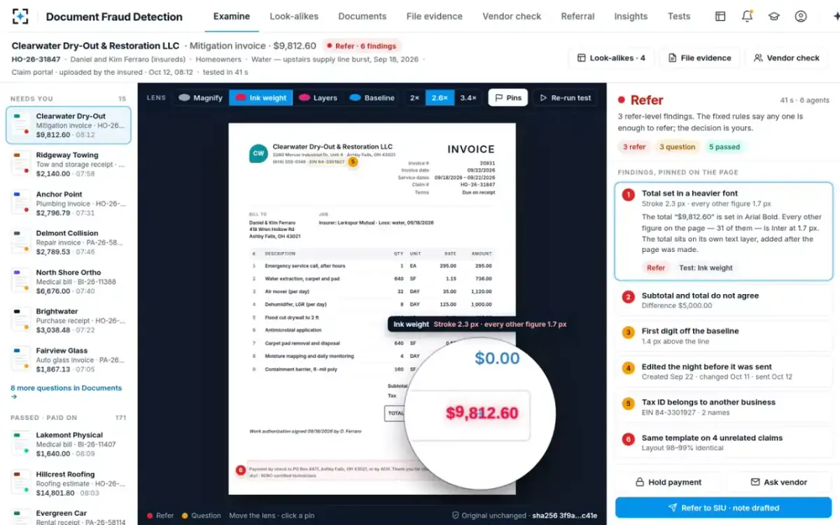 Document Fraud Detection — The examine bench