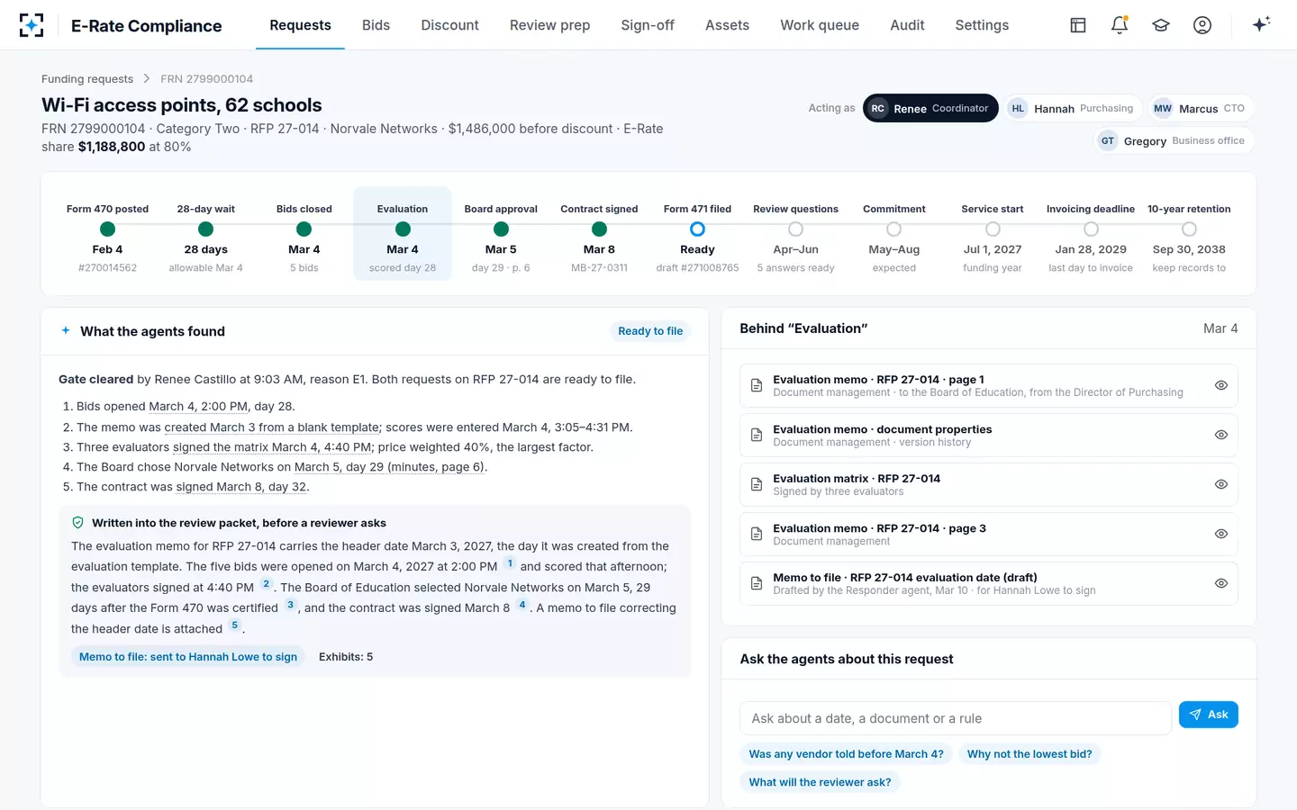 E-Rate Compliance — Gate cleared, and the answer written before the PIA reviewer asks