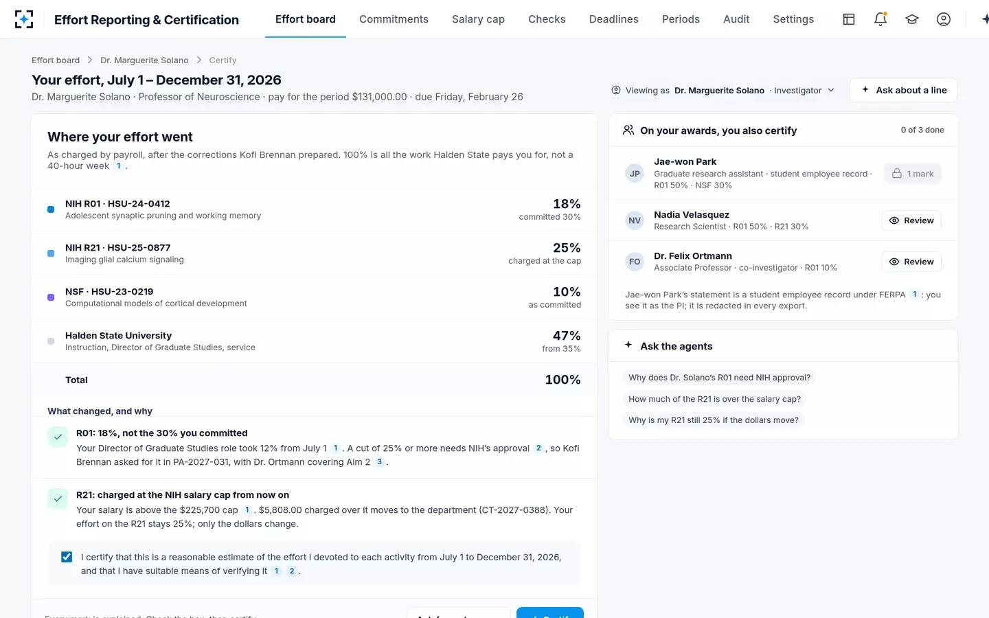 Effort Reporting & Certification — Effort certification in plain words