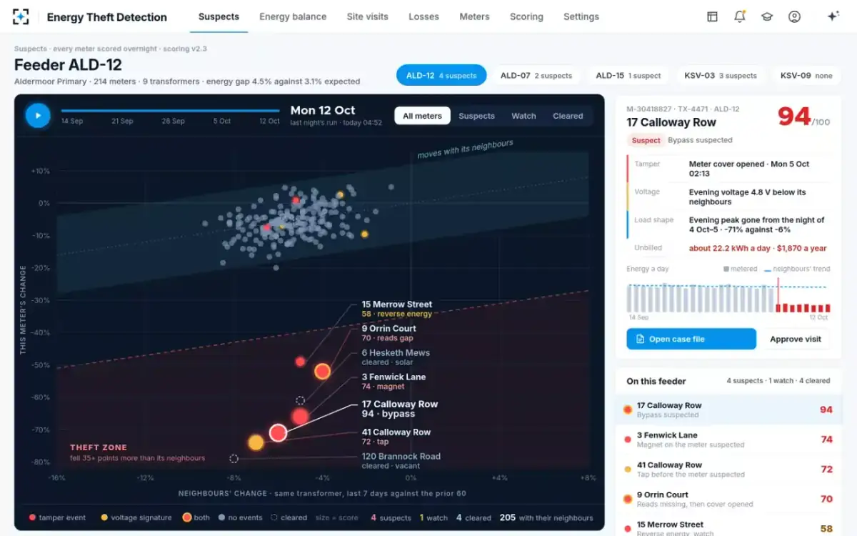 Energy Theft Detection — The suspects chart