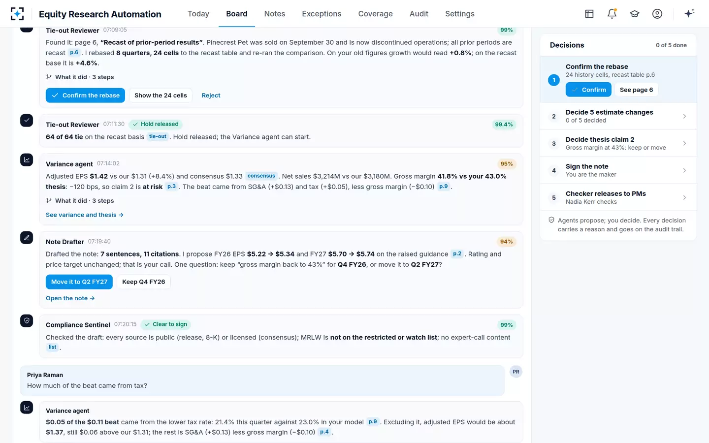 Equity Research Automation — Ask the agents