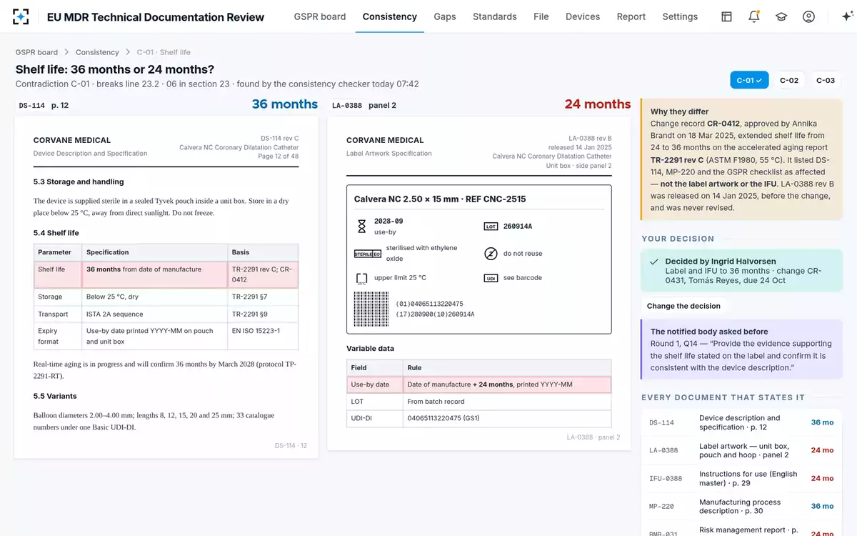 EU MDR Technical Documentation Review — Decided and assigned