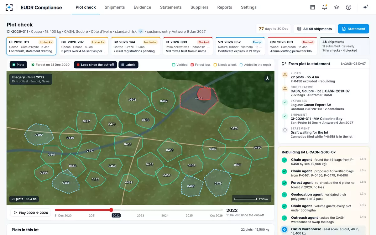 EUDR Compliance — The lot repair