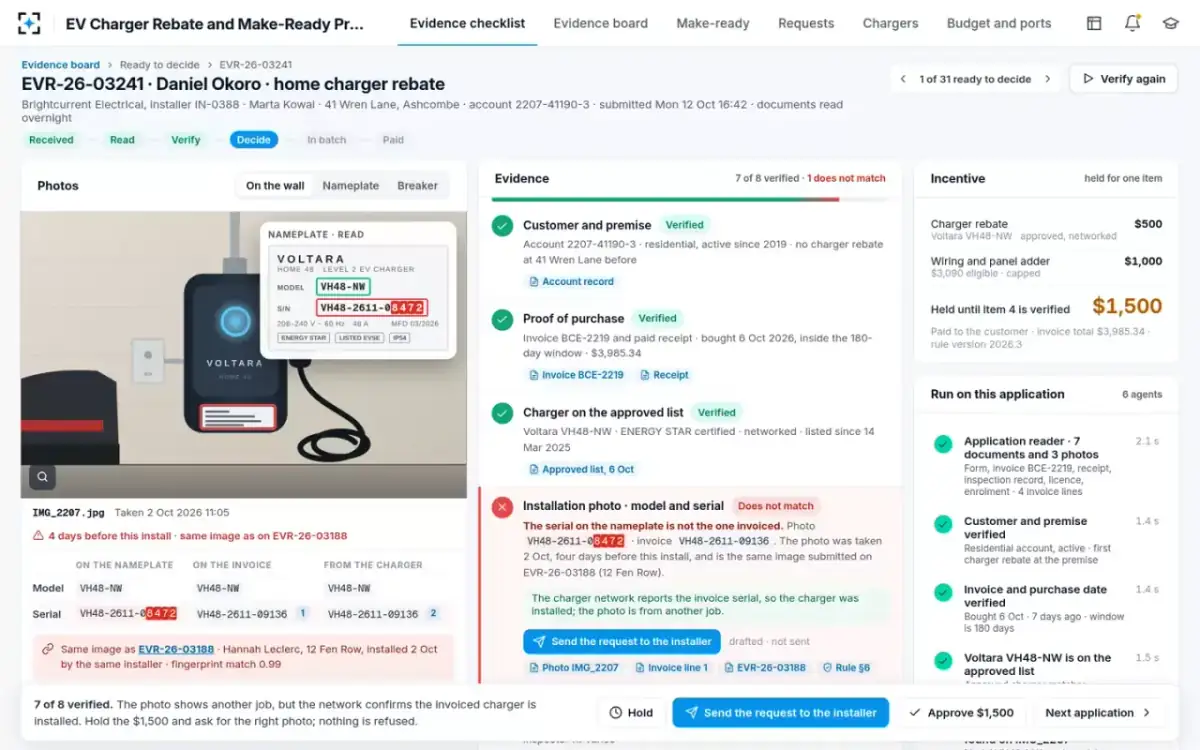 EV Charger Rebate and Make-Ready Processing — The evidence checklist