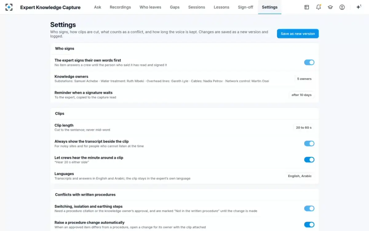 Expert Knowledge Capture — Your rules