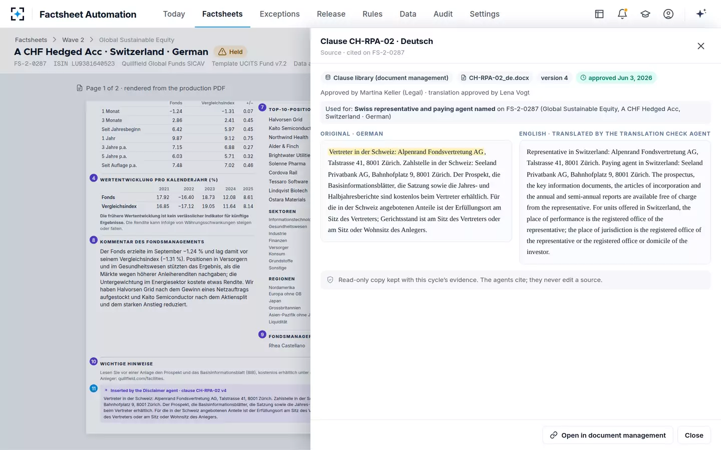 Factsheet Automation — A field check and its source