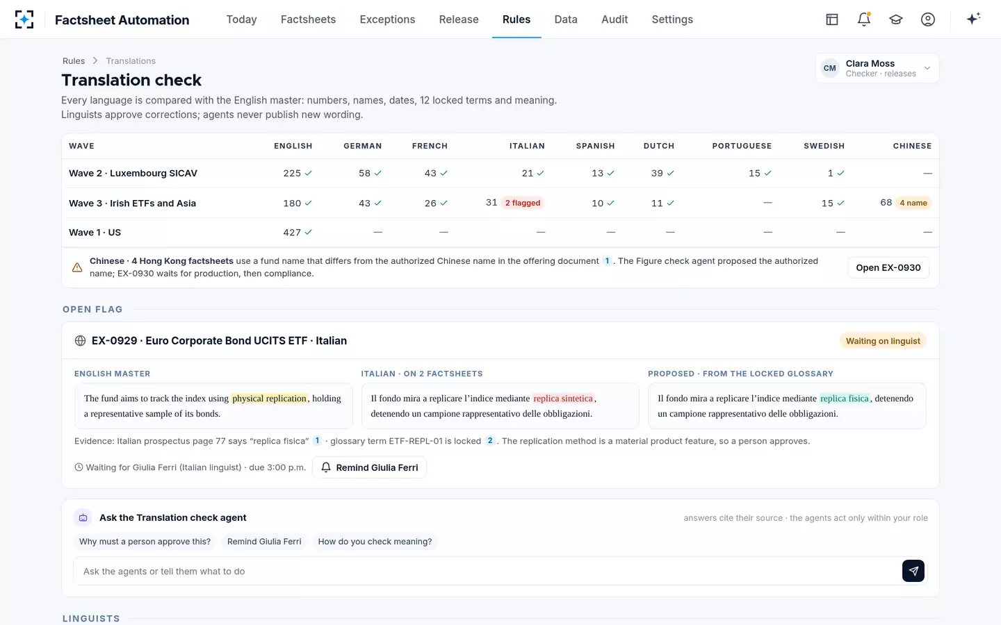Factsheet Automation — Translation check