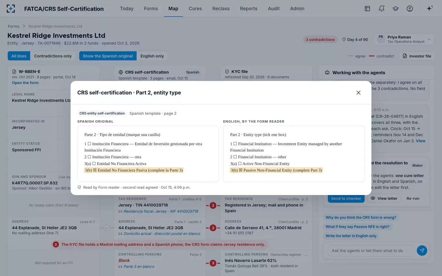 FATCA/CRS Self-Certification — The original beside the English