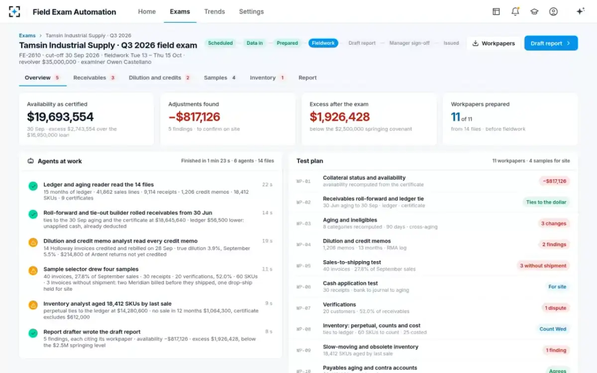 Field Exam Automation — The exam overview