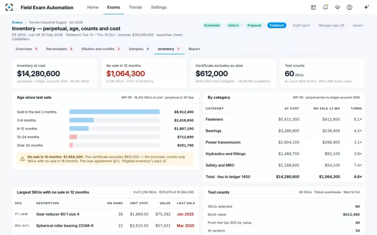 Field Exam Automation — Inventory