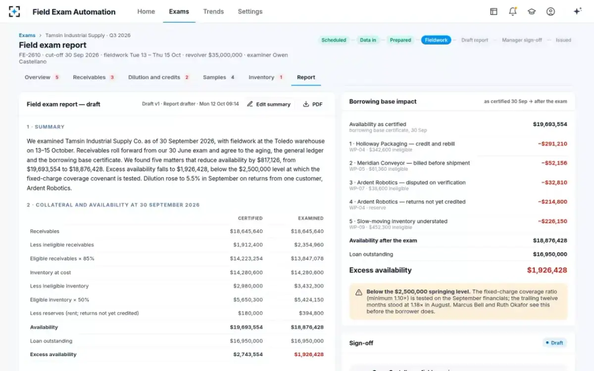 Field Exam Automation — The draft report