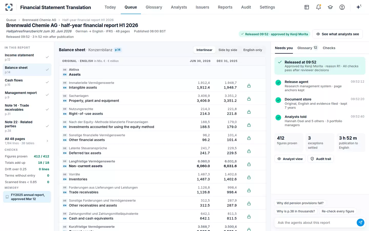 Financial Statement Translation — Released