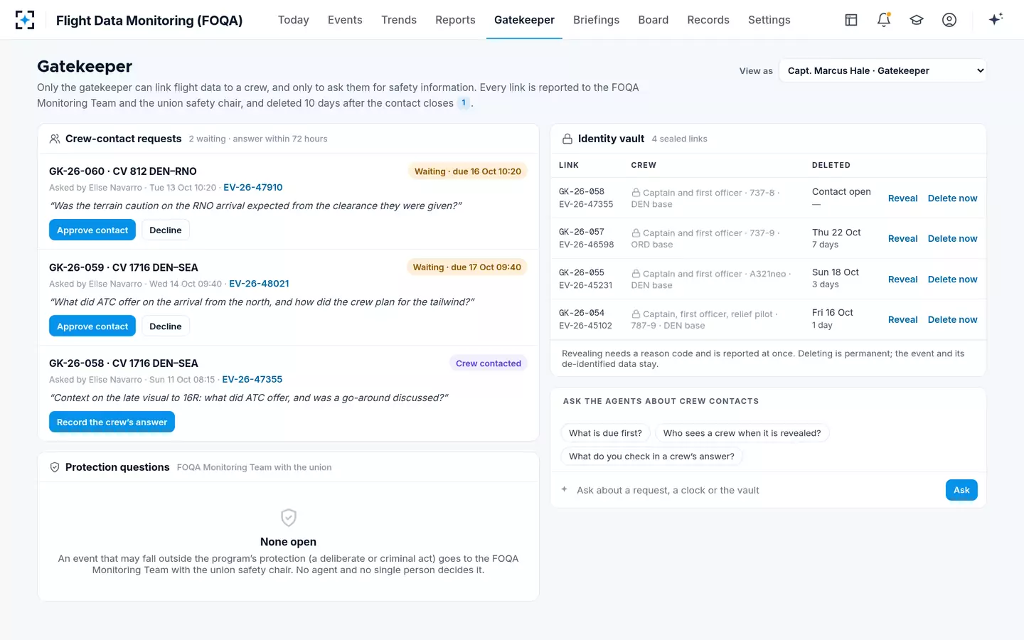 Flight Data Monitoring (FOQA) — The gatekeeper