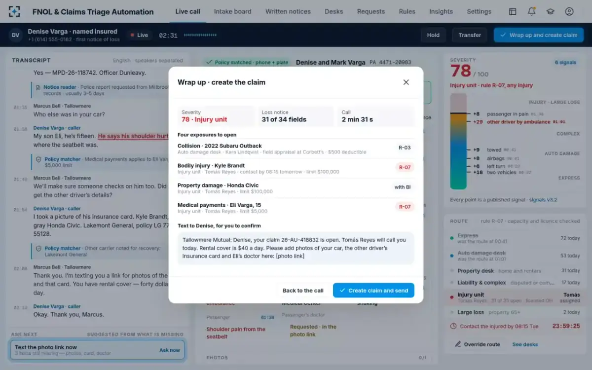 FNOL & Claims Triage Automation — Wrap-up