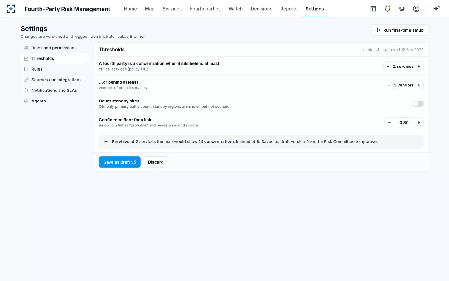 Fourth-Party Risk Management — Thresholds